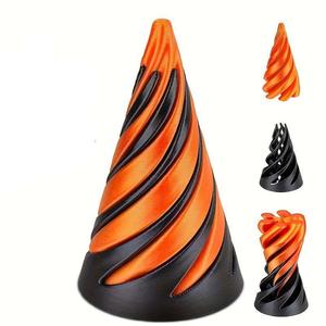 Random Color 3D Printed Spiral Fidget Toy, 1 Count/2 Counts Impossible Cone, Mini Cones Pass Through Pyramid Fidget Toy for Stress and Anxiety Relaxing