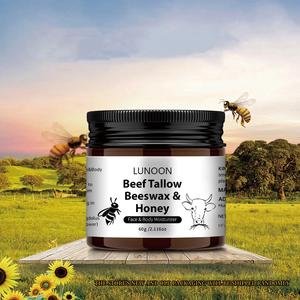 60g Beef Tallow & Honey Moisturizer, Deep Hydrating Nourishing Moisturizing Face Cream, Moisture Scented Face Cream, Face Smoothing Lotion Gift, Hydrate Skincare Products, Facial Moisturize, Face Moisturizers, Natural Soothing Cream, Moisturizing Body