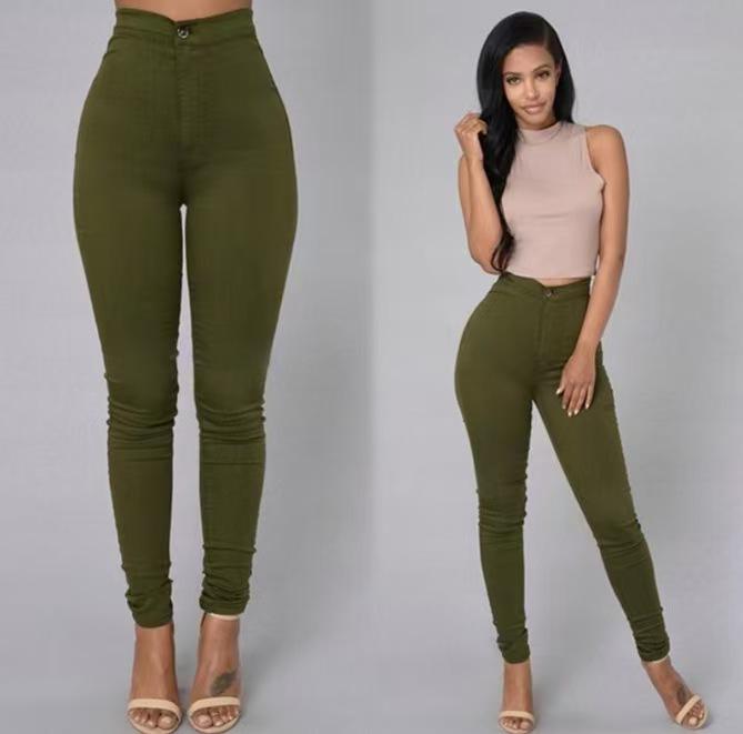 Hot Women Pencil Stretch Slim Denim Skinny Jeans PantsHigh Waist Jeans Trousers 3