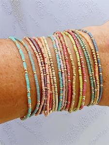 Boho Style Colorful Beaded Stackable Bracelet, Fashionable Jewelry for Women & Girls, Pride 2025, Lgbtq, Trendy All-match & Exquisite Jewelry for Birthday Gift, Beaded Beautiful Bracelets Set