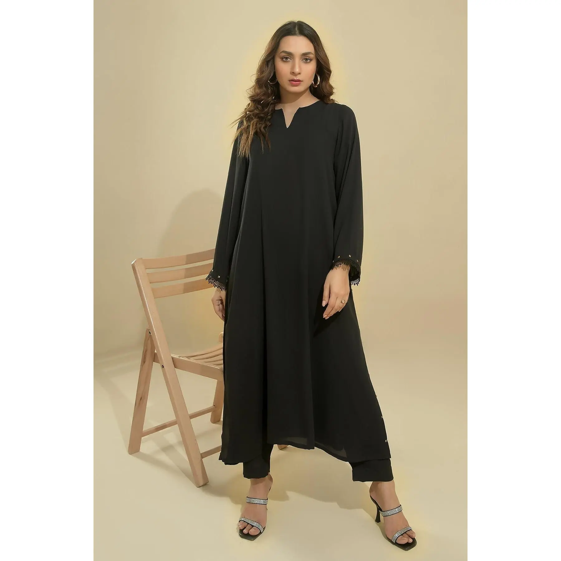 PEACH REPUBLIC | BLACK STUDDED DRESS