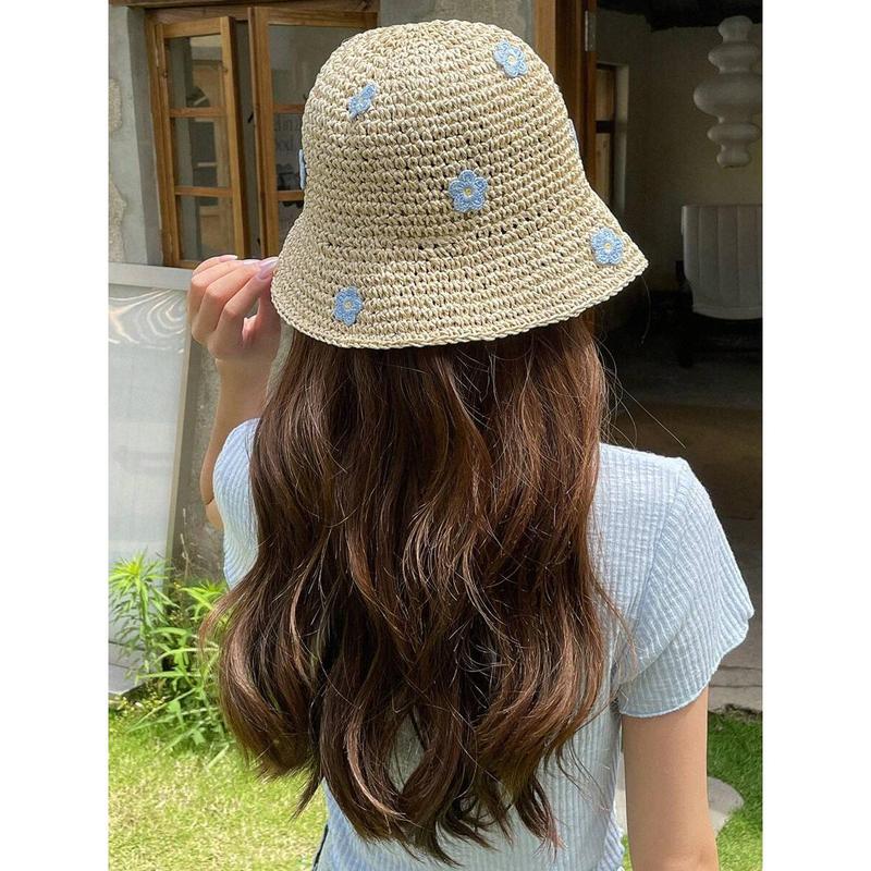 DAZY Women Flower Decor Fashion Straw Hat 3