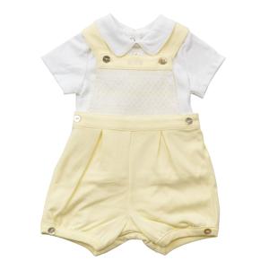 Boys Lemon Smocked Top & Dungaree