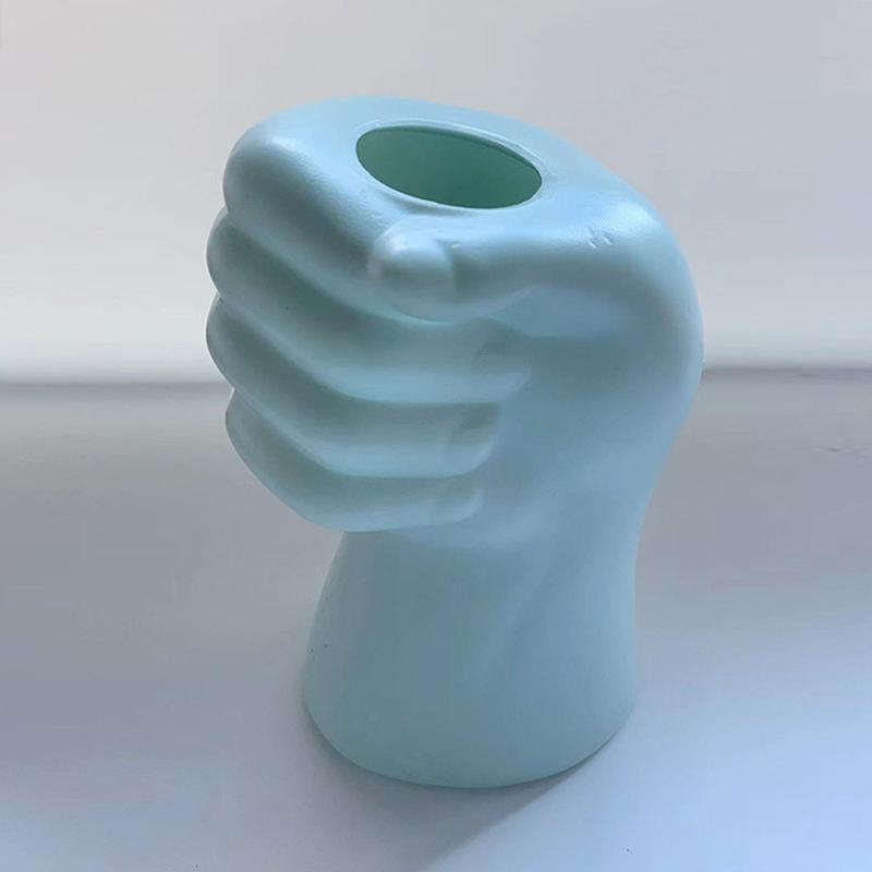 Product Introduction of Creative Modern Simple Hand Shape Flower Vase Decoration Home Plastic Vase White Imitation Ceramic Flower Pot Flower Arrangement 17