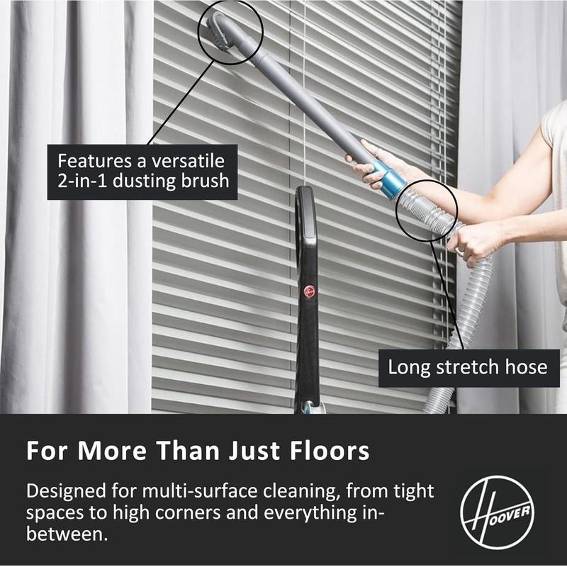 Hoover Breeze EVO Bagless Upright Vacuum Cleaner - Lightweight and Compact Design with Long Reach 4.5m Stretch Hose and 7m Power Cord - 3L Large Dust Capacity - Powerful Suction TH31BO01 2