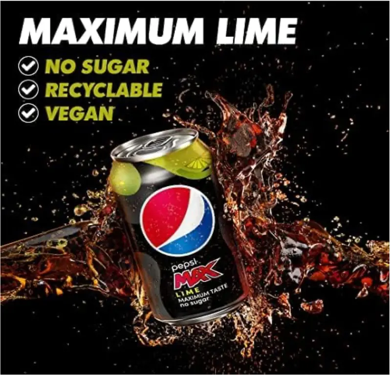Pepsi Max Soft Drinks, pack of 8 x 330ml 3