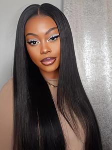 1B Black Straight Human Hair Tape in Extensions, Natural Color Remy Hair Extensions, Invisible Hairpiece for Women