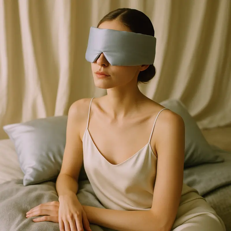19 momme 100% Mulberry Silk Bonnet and Eye Mask Gift Set 5