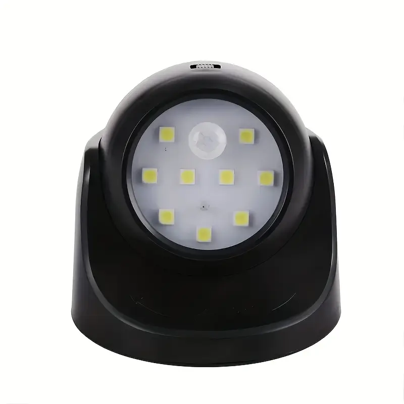 360 °   Rotatable Wireless Motion Sensor Night Light – Intelligent Security Wall Light for Indoor & Outdoor Use, Black or White, 3 AAA Batteries Required (Not Included) 6
