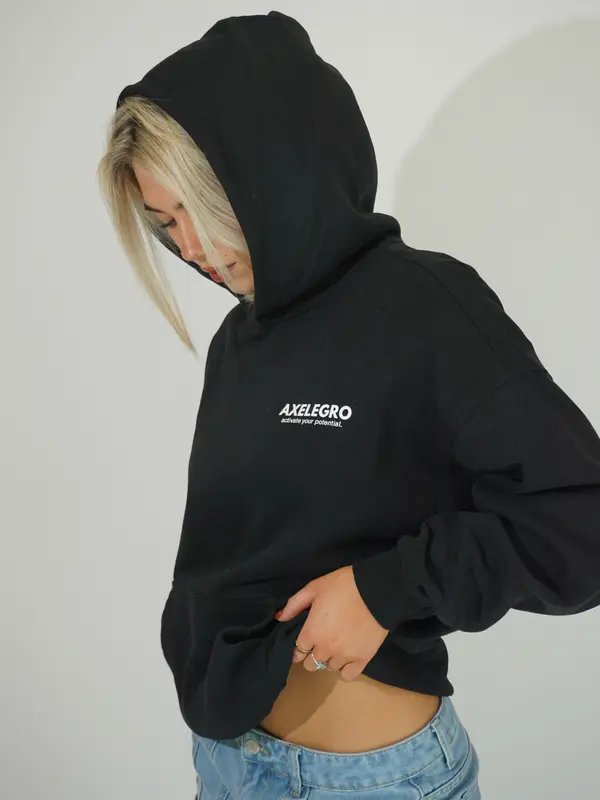 Premium Essential Axelegro Hoodie - Black 1