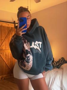 Women's Letter Graphic Pocket Hoodie, Fashion Fitted Long Sleeve Hooded Sweatshirt for Daily Outdoor Wear, Ladies Clothes for All Seasons, Graphic Hoodies, Womenswear, Clothes for Women, Longsleeves Casual Pullover Hoodie, Knit