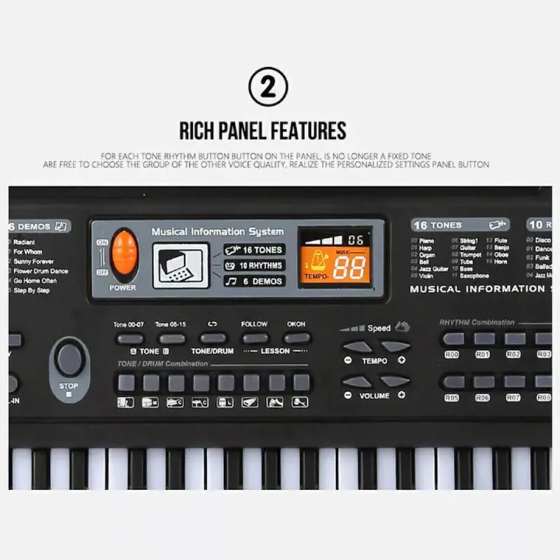 61 Key Electric Digital Piano Musical Beginner Electronic Keyboard Instrument UK 3