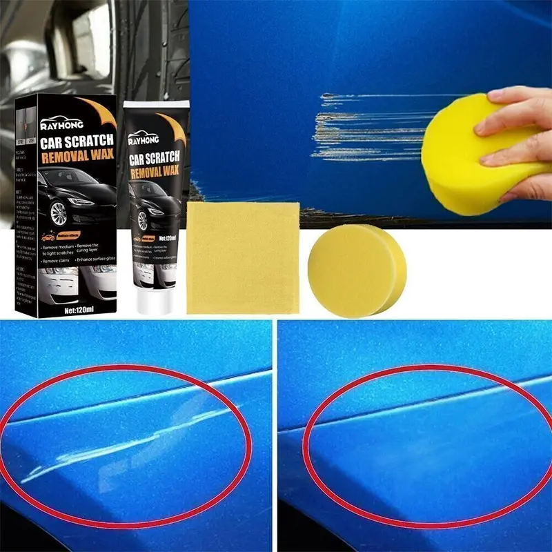 Professional Car Scratch Repair Paste Scratch Silicone Free Remover Paste 120ml oil  film  cleaner 5