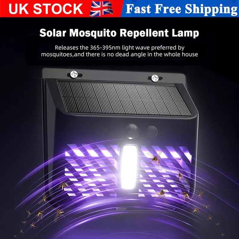 Solar Powered Mosquito Insect Killer LED Light Trap Fly Bug Zapper Lamp Outdoor humidifier  bedroom automatic  diffuser fabric  shaver bedroom  fan 0