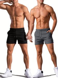 Men's Solid Color Shorts, Casual Comfy Breathable Beach Shorts for Summer, Men's Bottoms for Daily Wear