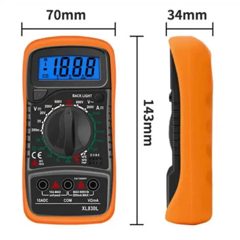 Peak Power Professional Digital Multimeter Voltmeter Ohmmeter Ammeter Multi Tester Meter with Battery Included UK Seller Free Shipping 6