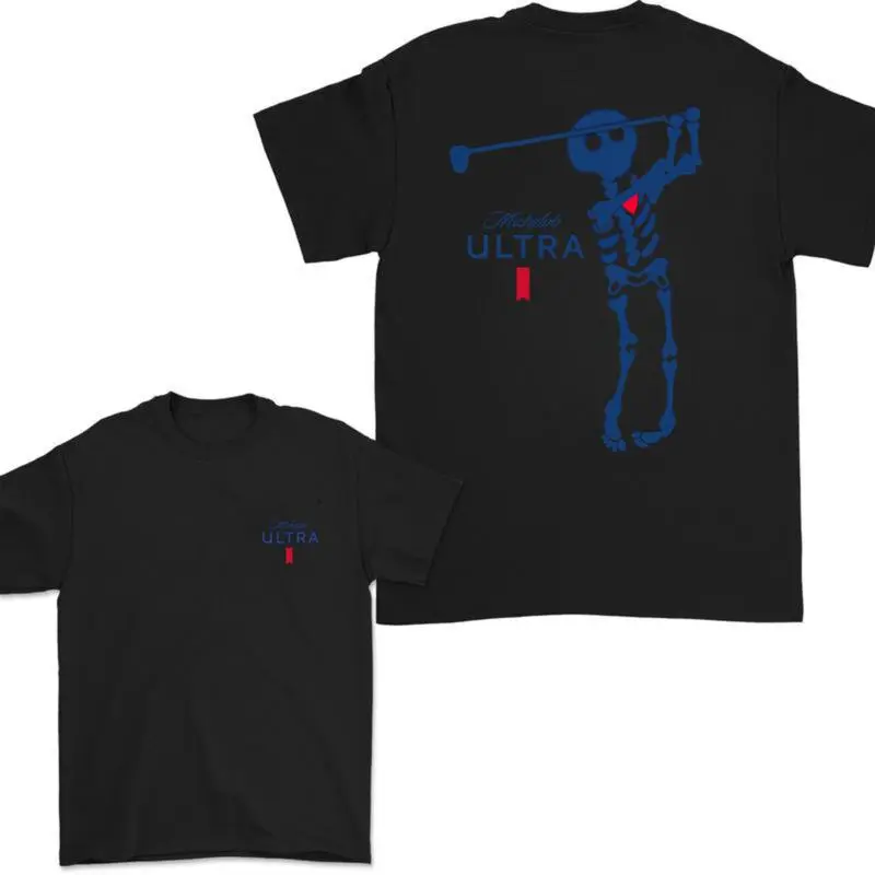 Michelob Ultra Golf Skeleton Halloween 2 Sided T-Shirt, Michelob Ultra Shirt For Men And Women, Halloween Trendy Shirt 3