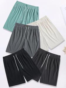 Men's Solid Color Shorts, Casual Comfy Breathable Shorts for Summer, Men's Bottoms for Daily Wear