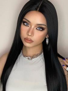 5x5 Lace Closure Glueless Wigs for Women, Gorgeous Fluffy Long Straight Wigs, Pre Preplucked Human Hair Wigs for Party, Daily Use