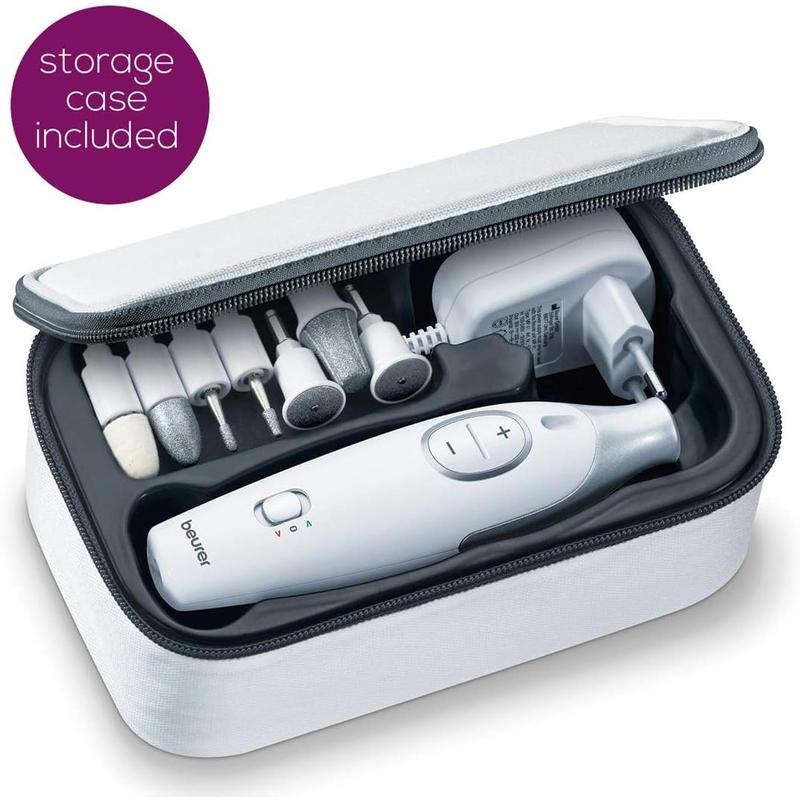 Beurer Professional Manicure Pedicure Kit | Salon-Quality Tools for Home & Nail Techs | Medical-Grade Stainless Steel, Gel/Acrylic Safe, 10-Piece Set with Storage Case 6