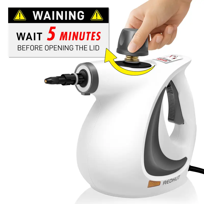 Product Introduction of Redhut Pressurized Handheld Multi-Surface Natural Steam Cleaner with 12 pcs Accessories, Multi-Purpose Steamer for Home Use, Cleaning Floor, Kitchen,Spring 8