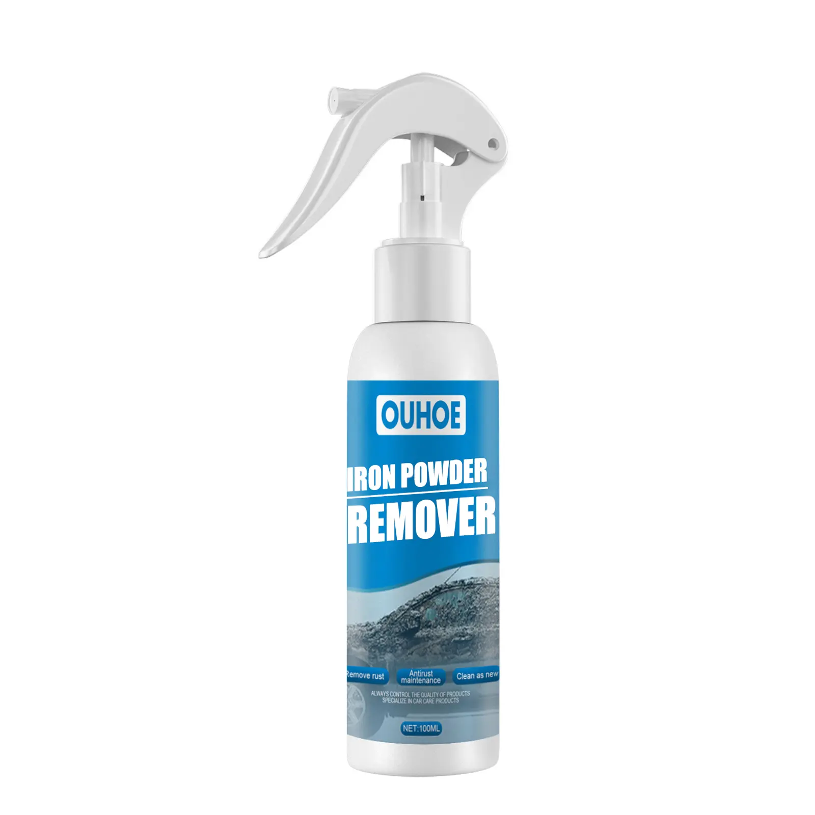 OUHOE Car Iron Powder Rust Remover Spray Anti Rust Rust Remover Car Products Stain Remover Rust Remover Cleaning Products