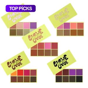 Curve Case Pressed Powder Palette & Brush - Makeup Palette Set - Made By Mitchell #TOP PICKS