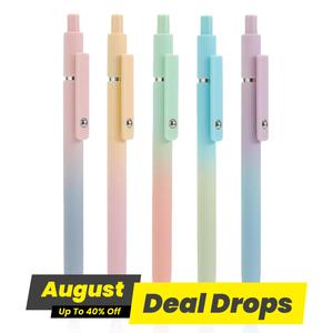 Gel Pens, 5/10pcs Cute Pens, Medium Point 0.7mm Pen, Black Ink Pens for Journaling, Neon Aesthetic Colored Pens Set, Smooth Writing Pen, Office Supplies, School Supplies, Art Supplies, Art Materials, Colorful Highlighter Marker, Multifunctional Stationery