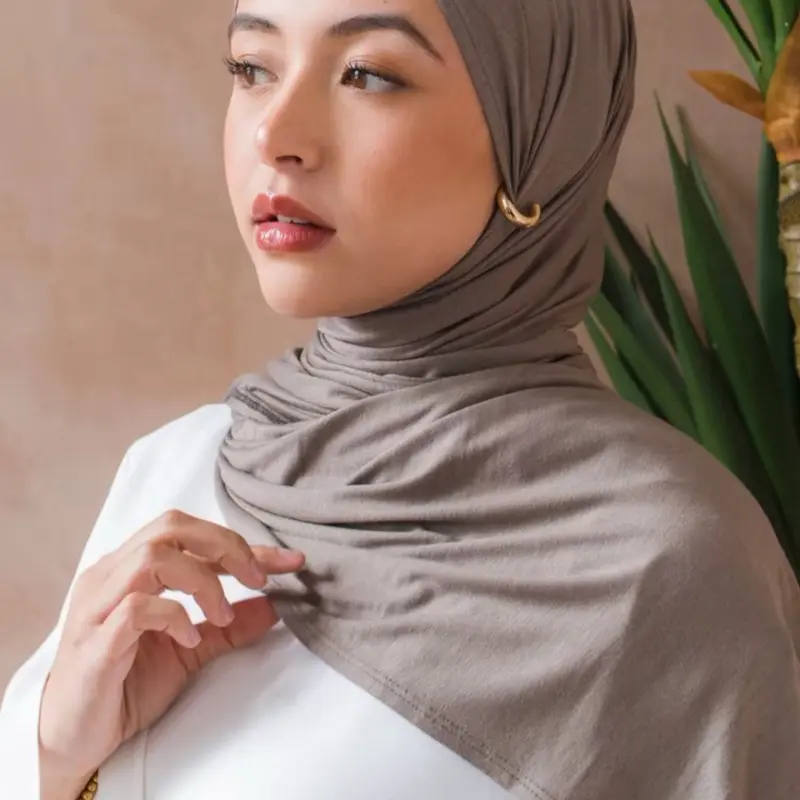 May modesty Premium Soft model Jersey Hijabs double stitch on corner Breathable & Light Weight with full length… 1