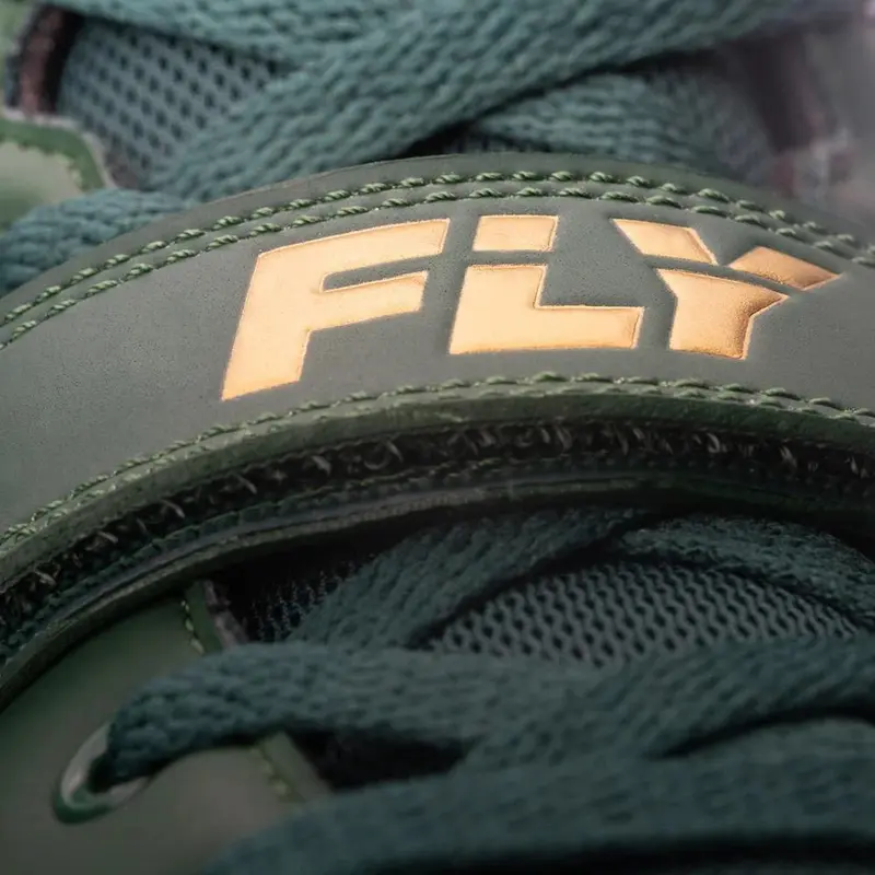 Fly Storm Boxing Boots - Green/Gold 2