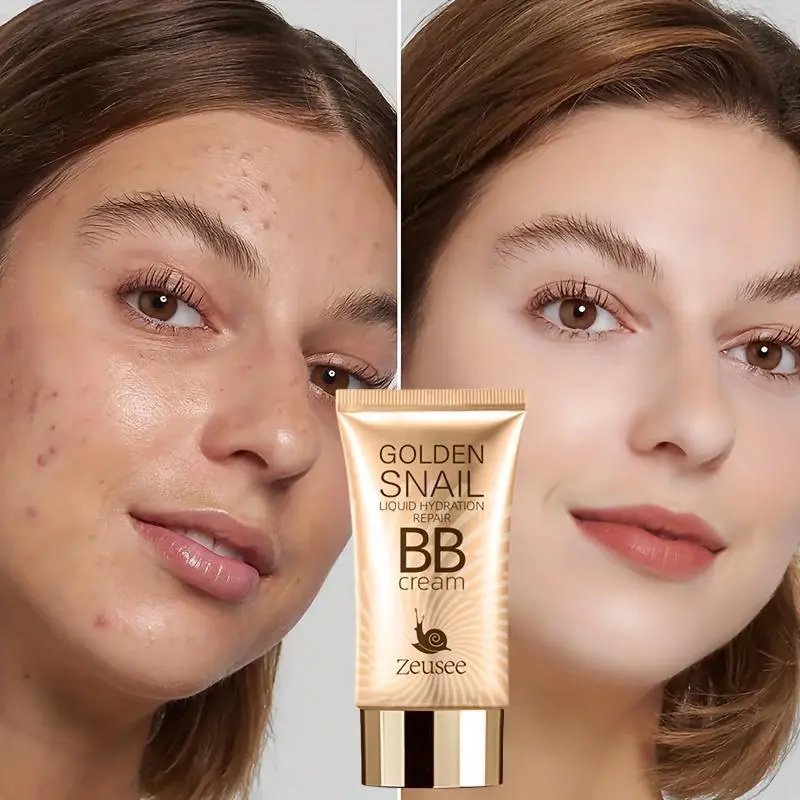 Golden Snail - Moisturizing Matte Finish BB Cream Foundation Primer, Full Coverage Concealer for All Skin Types, Pore-Hiding & Blemish Covering 4
