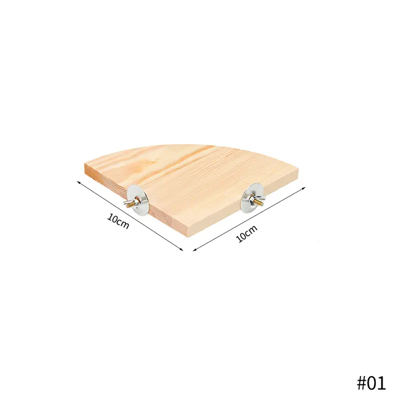 Parrot Bird Wood Perch Stand Platform Rectangle Fan-shaped Shelf Stand Board For Budgie Parakeet Cockatiel Hamster Gerbil Rat 7