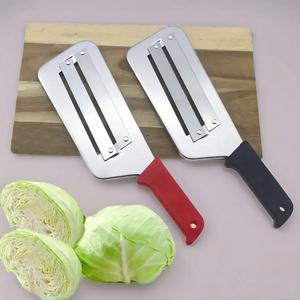 Stainless Steel Cabbage Grater, 2 Counts Modern Manual Cabbage Cutter, Cabbage Shredder, Fruit Vegetable Slicer, Durable Vegetable Mandoline Slicer, Kitchen Utensils & Gadgets, Kitchen Food Accessories, Vegetable Chopper, Multifunctional Cabbage Grater