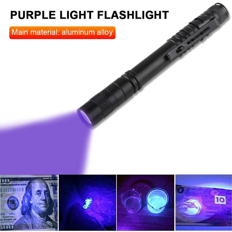 Product Introduction of Mini UV Flashlight 395nm LED Ultraviolet Torches Zoomable Ultra Violet Lights Inspection Lamps Pet Urine Stain Detector Lights 3