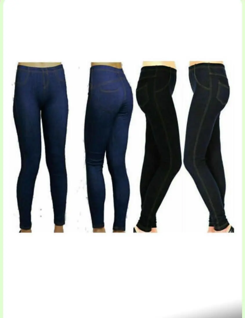 Ladies Stretchy denim look Jeggings legging