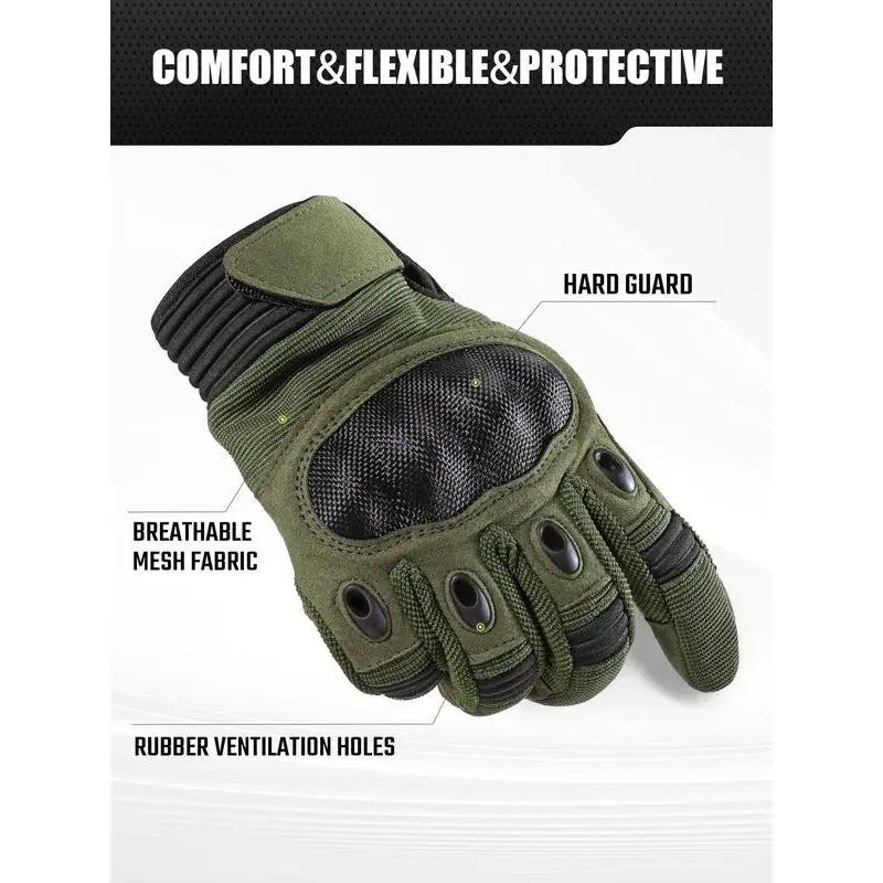 Touch Screen Full Finger Motorcycle Gloves, Outdoor Sports Work Driving Riding Hiking Camping Climbing Motorbike Anti-slip Gloves, Men Women Protective Gear Sports Accessories, Travel Essentials 4