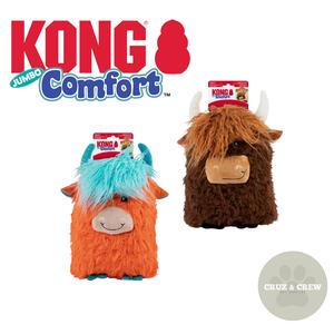 KONG Comfort Jumbo Duck Highland Cow XL Dog Toy Range