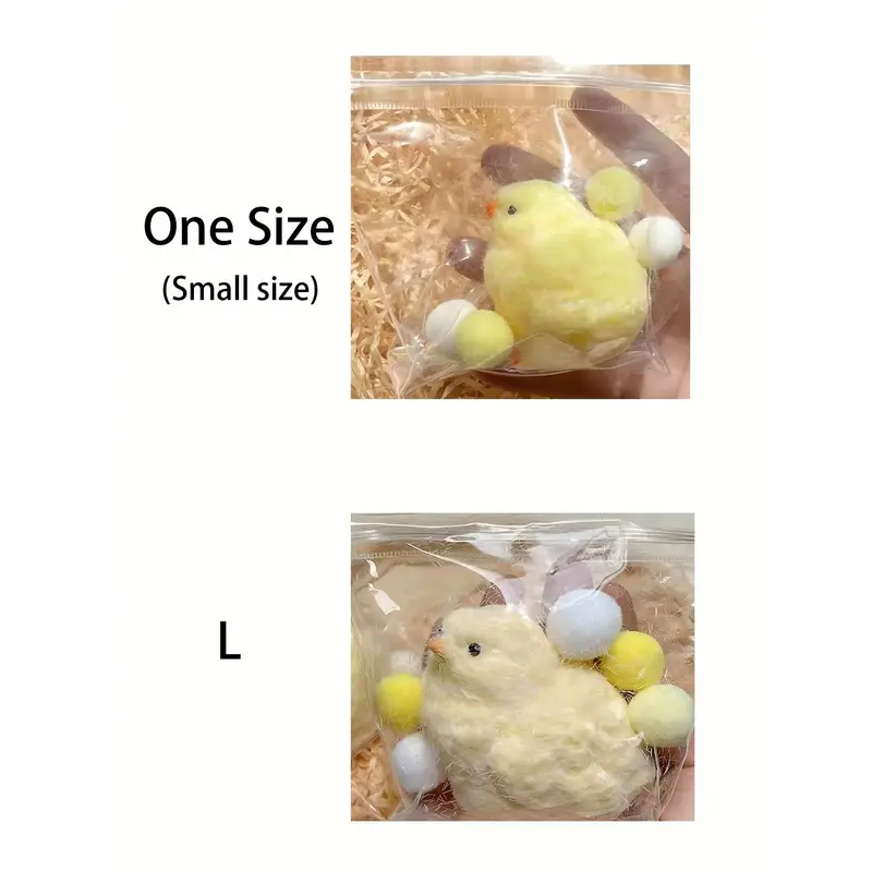 1pc Squeeze Chicken Toy, Stress Relief Animal Figurine, Decorative Collectible Toy 5