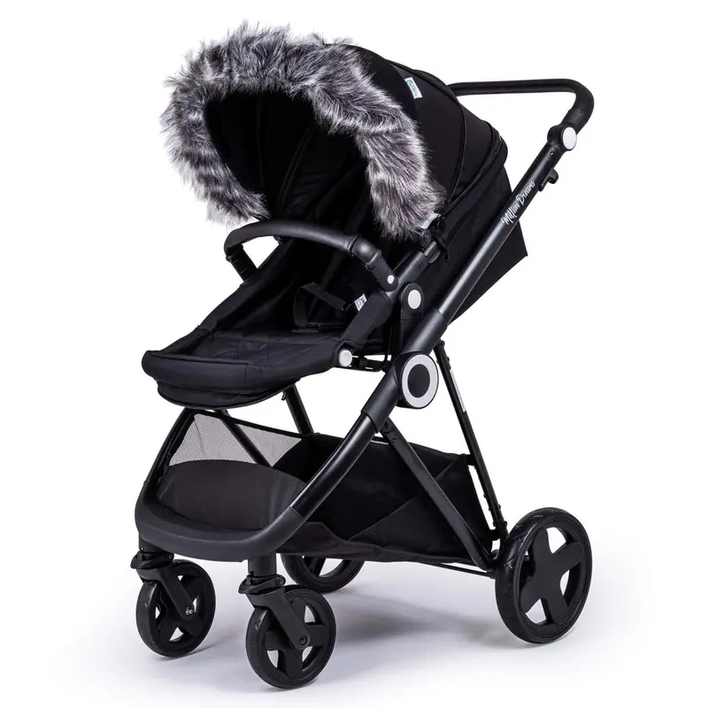 Pram Fur Hood Trim Attachment for Pushchair Compatible with Hartan 3