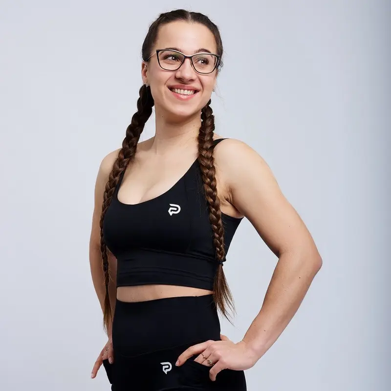 Women's Black Premium Performance Gym Bra for High-Impact Activities