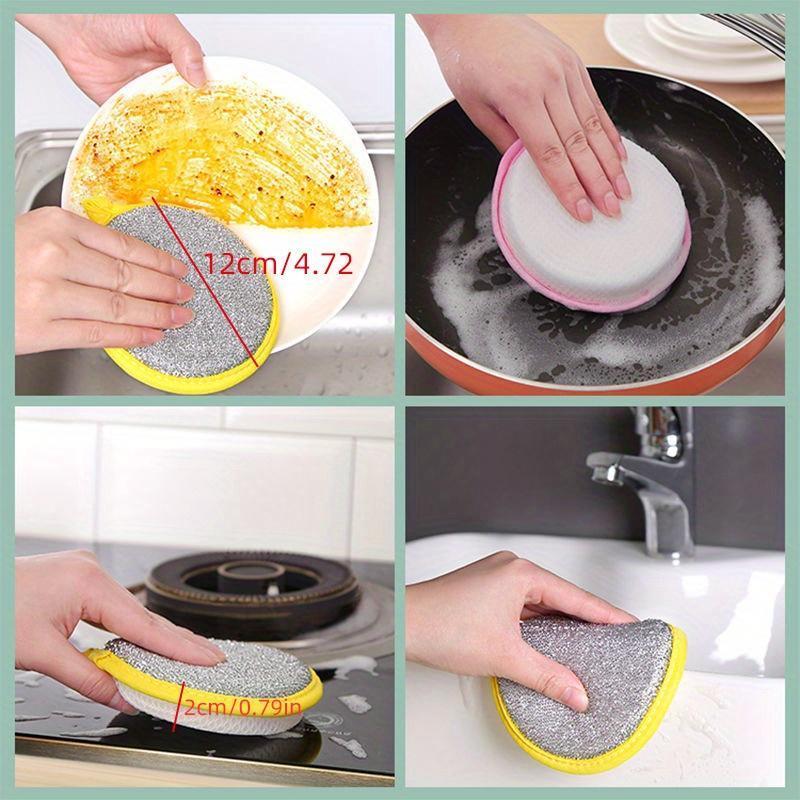 3/6/9/12/15pcsCleaning Sponge, Scouring Pad, Square Dish Cloths, Simple Style Dish Towel, Cleaning Cloth For Sink Or Kitchen Stove, Antibacterial Washable Cleaning Brush, Kitchen Stuff, Kitchen Cleaning Gadget Random Color 8
