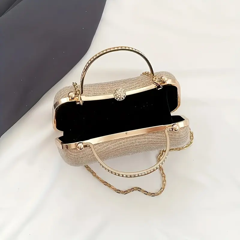 Mini Fashion Evening Bag, Chain Crossbody Bag Shining Evening Bag, Carnival Wedding Music Festival Fashion Rhinestone Clutch Handbag 2