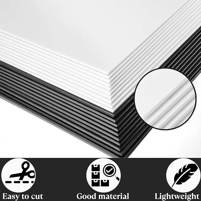 PROTECTAFILE 10 Pack A4, White Foam Board 5mm Thick Polyester M Cover (Sponge with Valve) (A4, Inches) 8