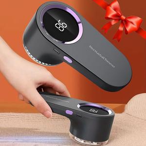 USB Rechargeable Electric Lint Remover, 1 Count Household Fabric Shaver, Digital LED Display Lint Remover for Clothes, Blanket, Plush Dolls, Fuzz