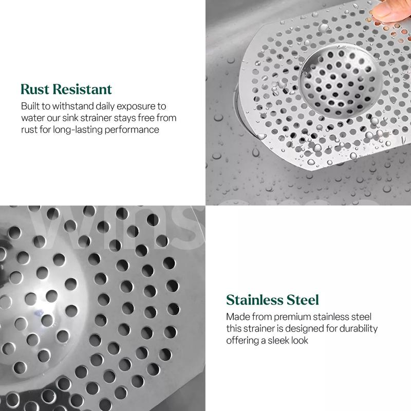 Kitchen Sink Strainer Replacement Waste Hole Drainer Basin Drain Filter Steel UK 5