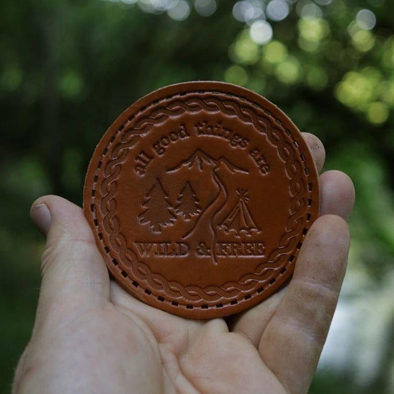 Wild and Free Leather Patch 0