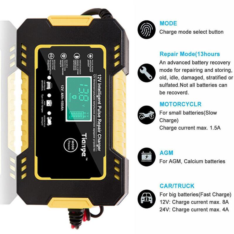 Car Jump Starter Portable 12V 24V Battery Charger Booster Emergency Power Bank 5