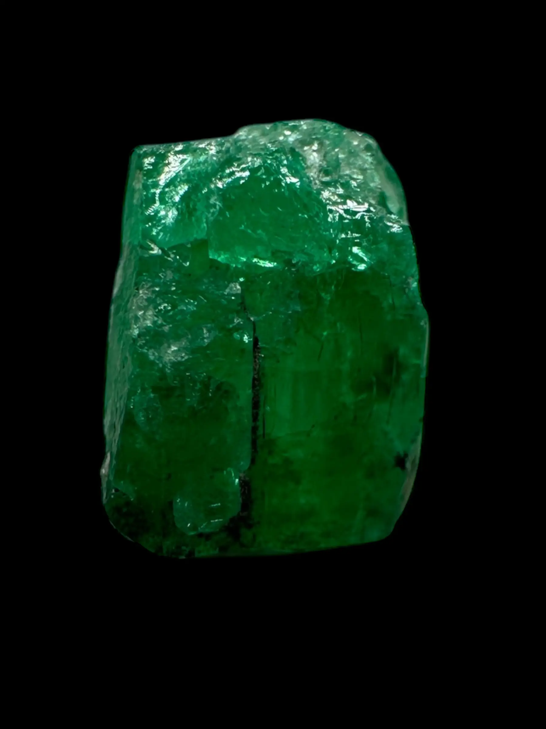 Natural raw emerald crystal, Colombian green beryl, rough emerald for collectors, healing crystal, uncut emerald specimen