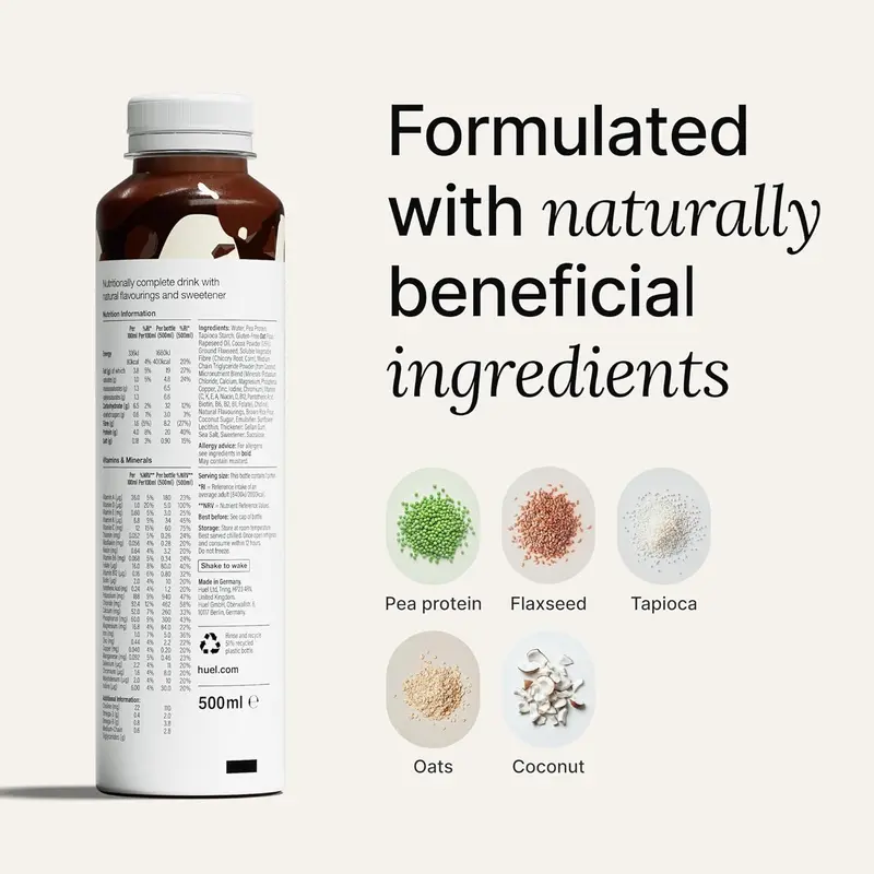 Huel Ready-to-Drink Meal, Chocolate Protein Drink, 8 x 500ml Bottles, Protein Shakes, Pre-Portioned Meal, 20g of Protein per Bottle, Rich in Essential Vitamins, Minerals, Meal Replacement Shake 3