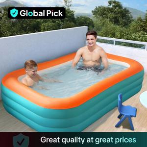 Inflatable Swimming Pool, Inflatable Swimming Pool for Family, Large Inflatable Pool for Home, Garden Supplies, Swimming Pool Supplies